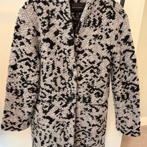 Banana Republic Black and Gray Textured Coat
